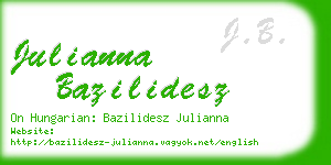 julianna bazilidesz business card